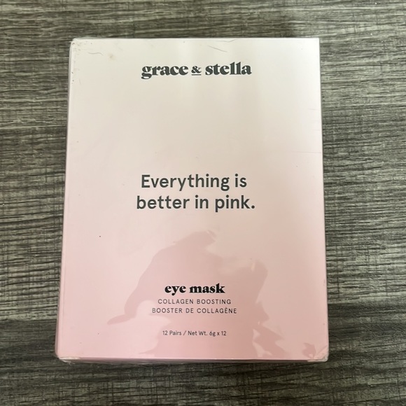 Grace & Stella everything is better in pink eye mask New - Picture 2 of 5